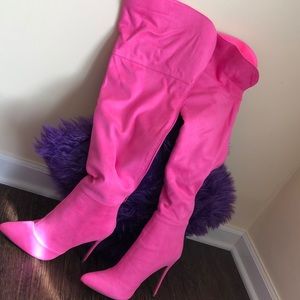 Pink Thigh High Boots (Brand NEW)